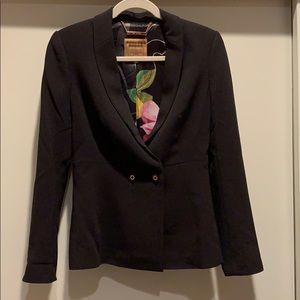 Ted Baker Black Blazer with Rose Gold Buttons